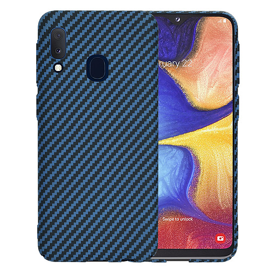 Techsuit - Carbonite FiberShell - Samsung Galaxy A20e - Cián