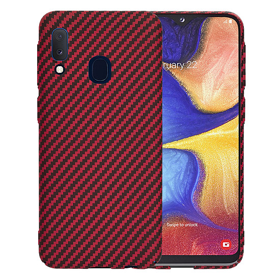 Techsuit - Carbonite FiberShell - Samsung Galaxy A20e - Piros