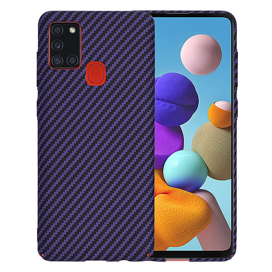 Techsuit - Carbonite FiberShell - Samsung Galaxy A21s - Lila