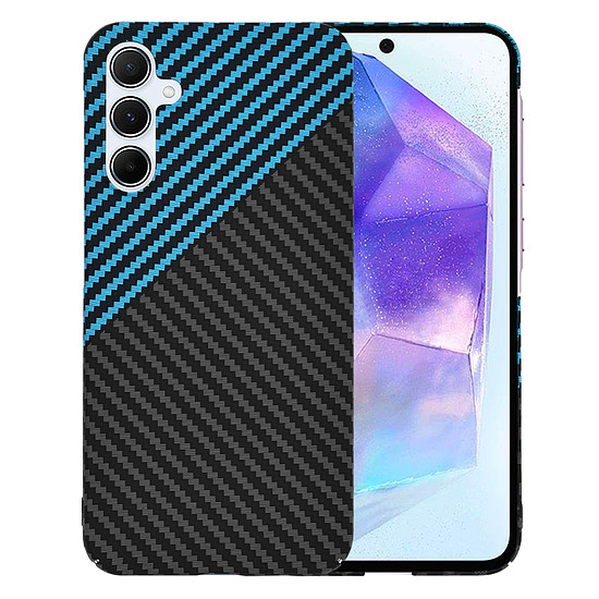 Techsuit - Carbonite FiberShell - Samsung Galaxy A55 5G - Blue Pulse (KF2333830)