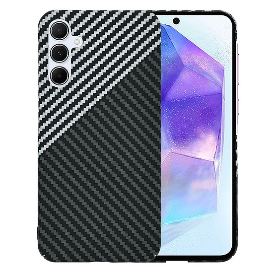 Techsuit - Carbonite FiberShell - Samsung Galaxy A55 5G - Stealth Grey (KF2333831)