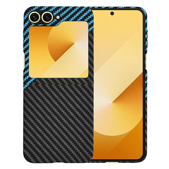 Techsuit - Carbonite FiberShell - Samsung Galaxy Z Flip6 - Blue Pulse (KF2335335)