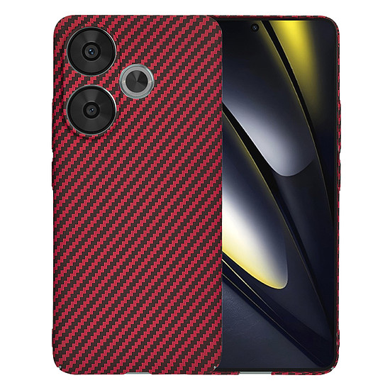 Techsuit - Carbonite FiberShell - Xiaomi Poco F6 - Piros (KF2333483)