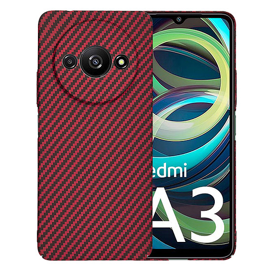 Techsuit - Carbonite FiberShell - Xiaomi Redmi A3 - Piros (KF2333343)