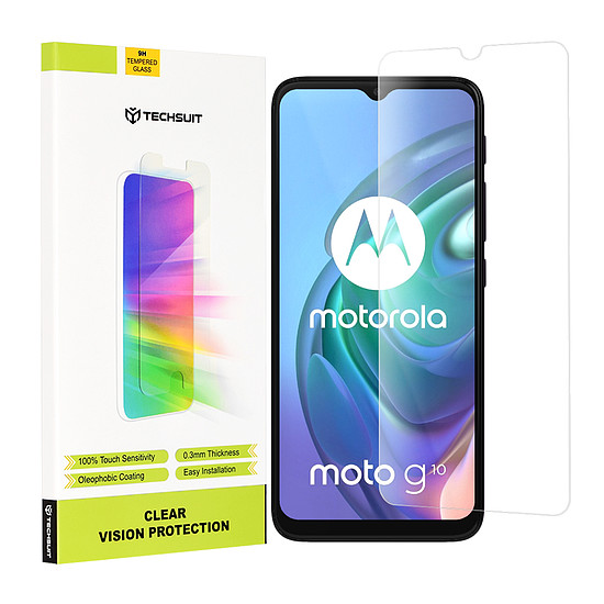 Techsuit - Clear Vision Glass - Motorola Moto G10 / Moto G20 / Moto G30 / Moto G9 Play / Moto E7 Plus - átlátszó (KF2311883)