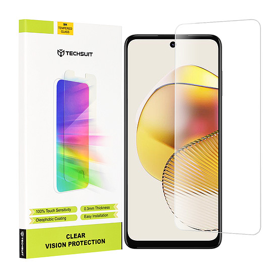 Techsuit - Clear Vision Glass - Motorola Moto G73 - Átlátszó (KF2312405)