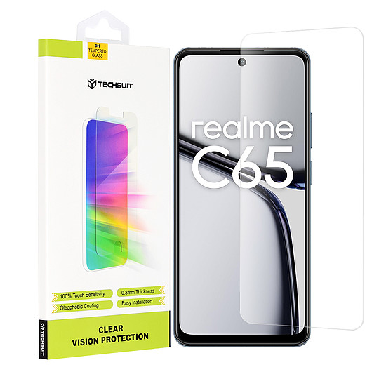 Techsuit - Clear Vision Glass - Realme C65 - Átlátszó