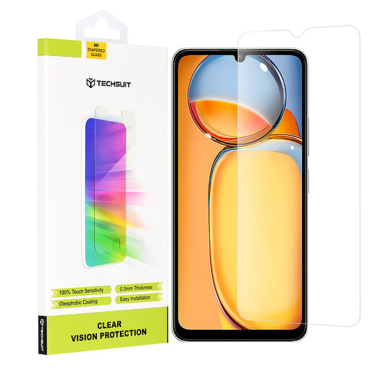 Techsuit - Clear Vision Glass - Xiaomi Redmi 13C 4G / 13C 5G / Poco M6 / C65 - Átlátszó (KF2317560)