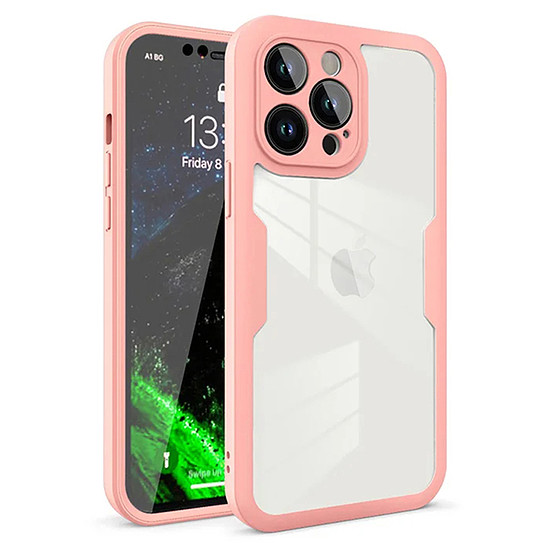 Techsuit - ColorVerse 360 Series + Képernyővédő fólia - iPhone 12 Pro - Rózsaszín (KF2326728)