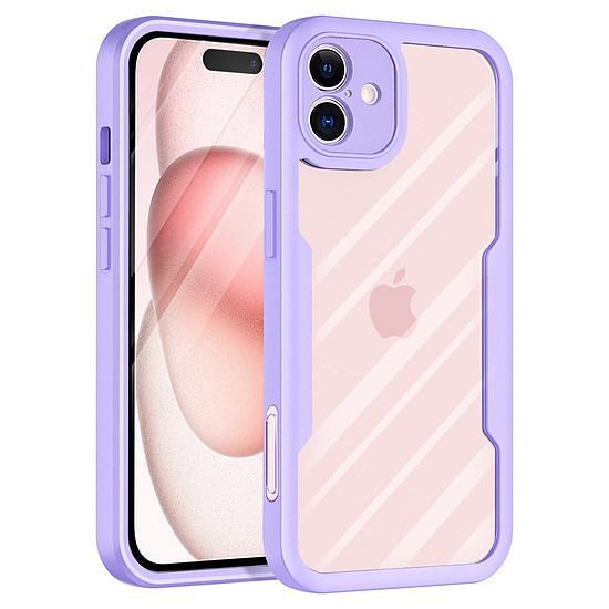 Techsuit - ColorVerse 360 Series + Képernyővédő fólia - iPhone 16 - Lila (KF2332041)