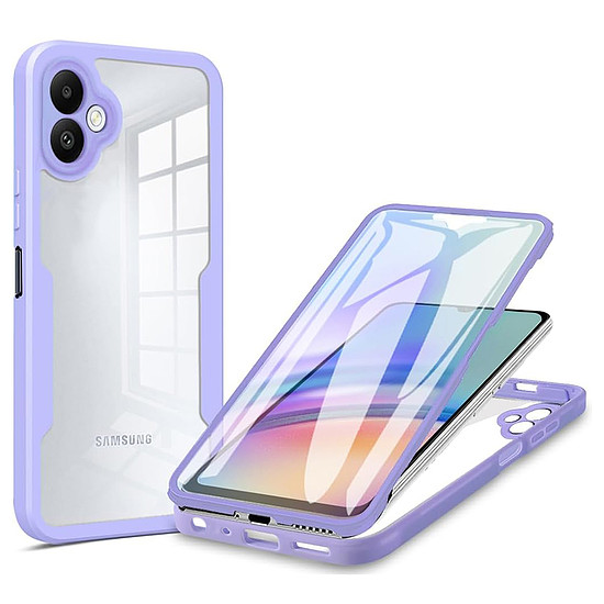 Techsuit - ColorVerse 360 Series + Képernyővédő fólia - Samsung Galaxy A05 - Lila (KF2326780)