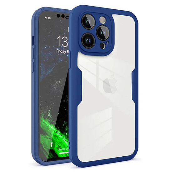 Techsuit - ColorVerse 360 sorozat + képernyővédő fólia - iPhone 12 Pro - kék