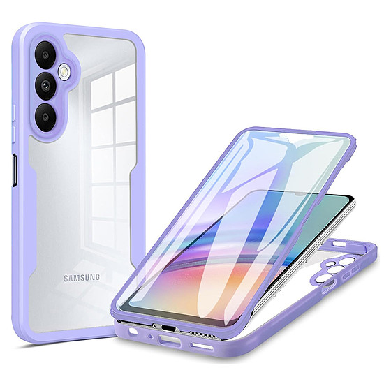 Techsuit - ColorVerse 360 sorozat + képernyővédő fólia - Samsung Galaxy A05s - lila (KF2326784)