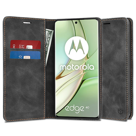 Techsuit - Confy borító - Motorola Edge 40 / Edge (2023) - fekete