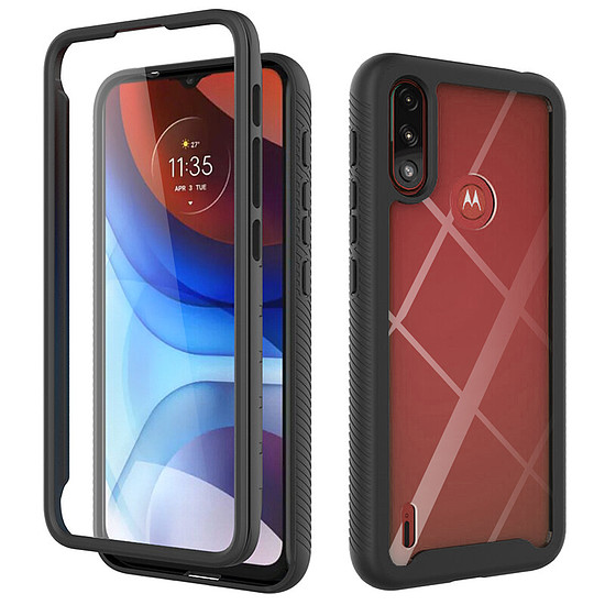 Techsuit - Defense360 Pro + Képernyővédő fólia - Motorola Moto E7 Power / Moto E7i Power - Fekete (KF235810)