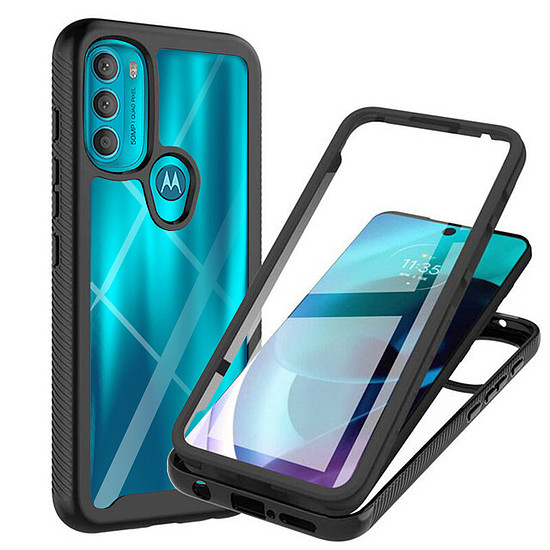 Techsuit - Defense360 Pro + Képernyővédő fólia - Motorola Moto G71 5G - Fekete (KF238427)