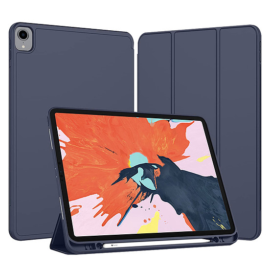 Techsuit - Flex Trifold (ceruzatartóval) - iPad Pro 12.9 (2018/2020/2021/2022) - Sötétkék (KF2321970)