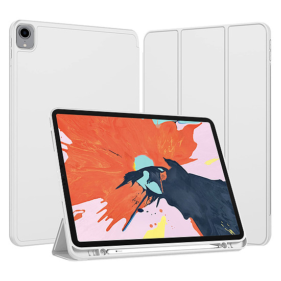 Techsuit - Flex Trifold (ceruzatartóval) - iPad Pro 12.9 (2018/2020/2021/2022) - szürke (KF2321966)