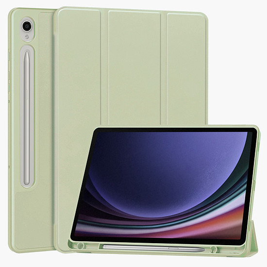 Techsuit - Flex Trifold (ceruzatartóval) - Samsung Galaxy Tab S9 - Matcha zöld (KF2321641)