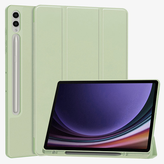 Techsuit - Flex Trifold (ceruzatartóval) - Samsung Galaxy Tab S9 Plus - Matcha zöld (KF2321652)