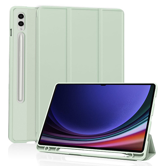 Techsuit - Flex Trifold (ceruzatartóval) - Samsung Galaxy Tab S9 Ultra - Matcha zöld (KF2321355)