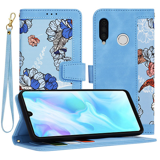 Techsuit - FlipCraft - Huawei P30 Lite / P30 Lite New Edition - Élénk kék (KF2328504)