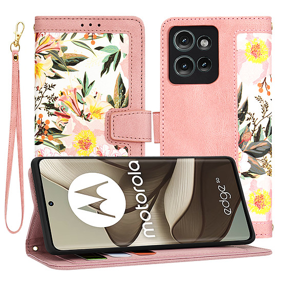 Techsuit - FlipCraft - Motorola Edge 50 - Sweetheart Pink (KF2337788)