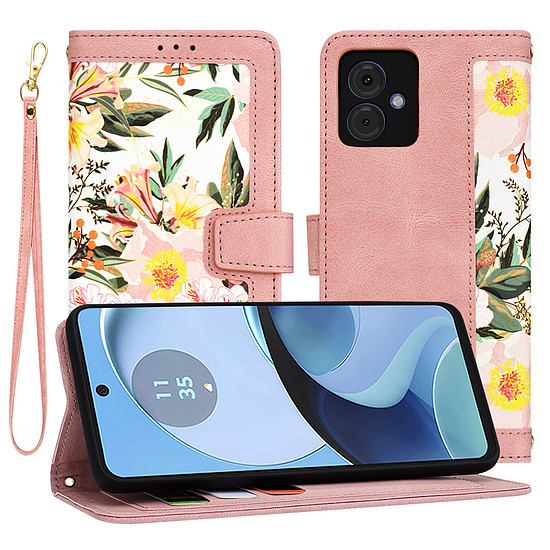 Techsuit - FlipCraft - Motorola Moto G14 - Sweetheart Pink (KF2328607)