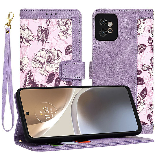 Techsuit - FlipCraft - Motorola Moto G32 - Mysterious Purple (KF2328513)