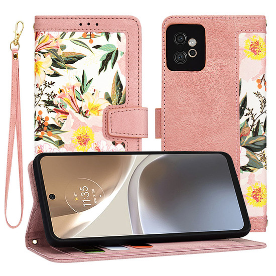 Techsuit - FlipCraft - Motorola Moto G32 - Sweetheart Pink (KF2328511)