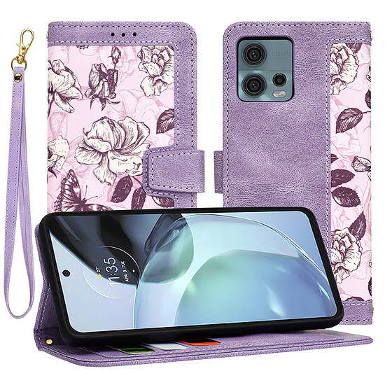 Techsuit - FlipCraft - Motorola Moto G72 - Mysterious Purple (KF2328525)