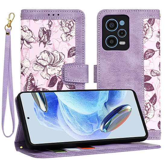 Techsuit - FlipCraft - Xiaomi Redmi Note 12 Pro 5G - Mysterious Purple (KF2328545)