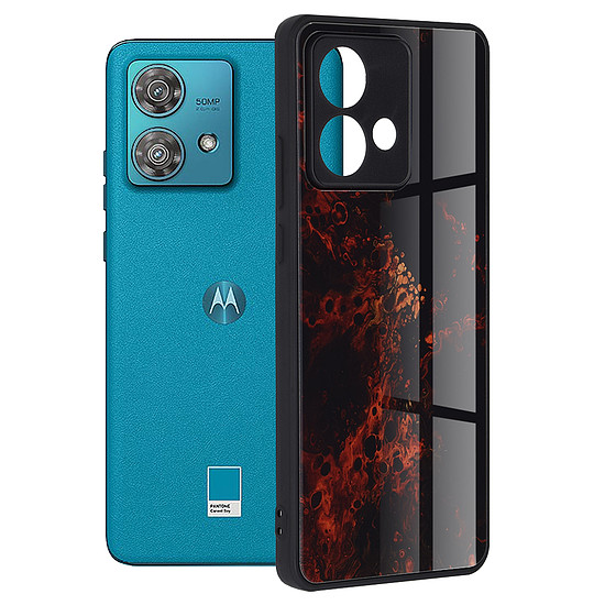 Techsuit - Glaze Series - Motorola Edge 40 Neo - Red Nebula (KF2323848)