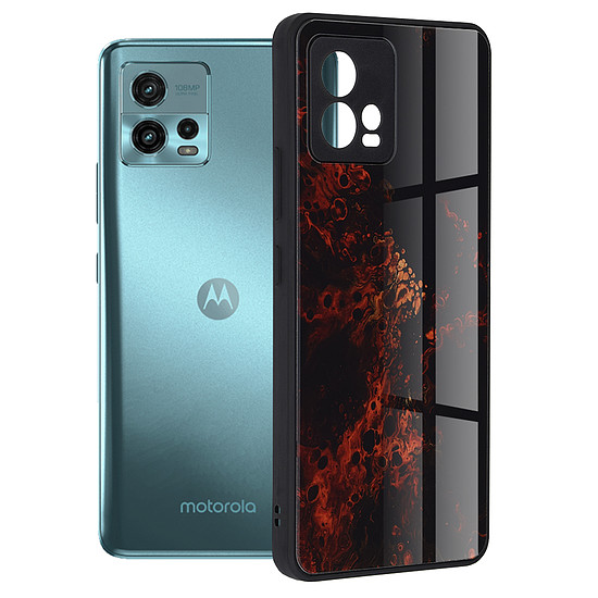 Techsuit - Glaze Series - Motorola Moto G72 - Red Nebula (KF2323816)