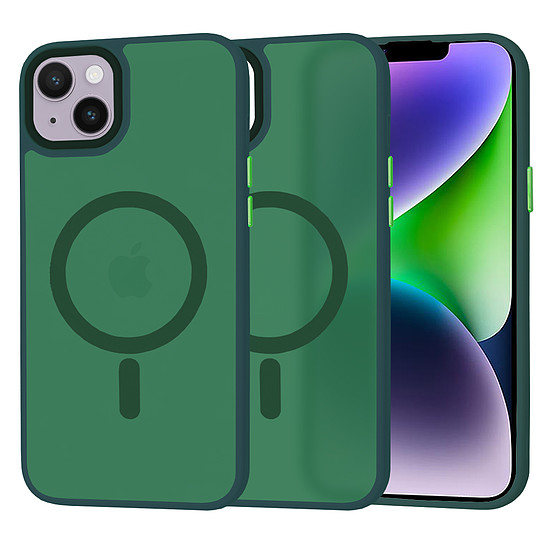 Techsuit - HaloFrost MagSafe sorozat - iPhone 14 Plus - Midnight Green (KF2326379)