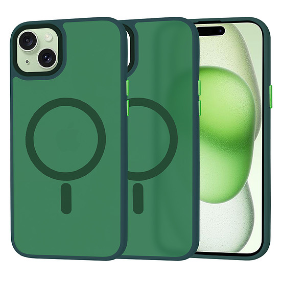 Techsuit - HaloFrost MagSafe sorozat - iPhone 15 Plus - Midnight Green (KF2326414)