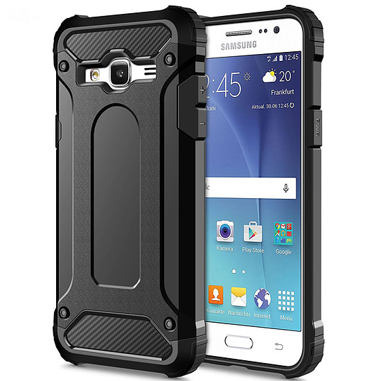 Techsuit - Hibrid Armor - Samsung Galaxy J5 2015 J500 - Fekete (KF231195)