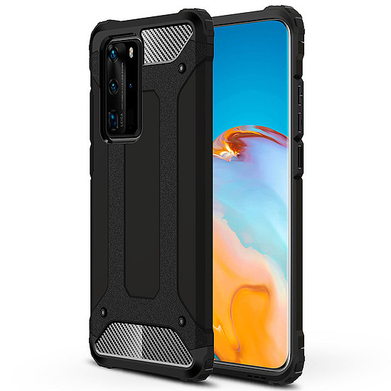 Techsuit - Hybrid Armor - Huawei P40 Pro - Fekete (KF231167)