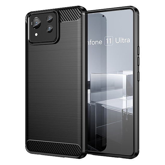 Techsuit - karbon szilikon - Asus Zenfone 11 Ultra - fekete (KF2324260)