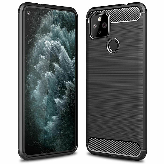 Techsuit - karbon szilikon - Google Pixel 4a 5G - fekete (KF232954)