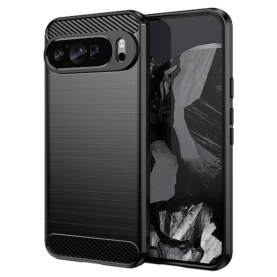 Techsuit - karbon szilikon - Google Pixel 9 Pro XL - fekete (KF2320291)