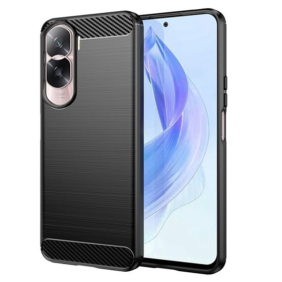 Techsuit - karbon szilikon - Honor 90 Lite - fekete (KF2314030)