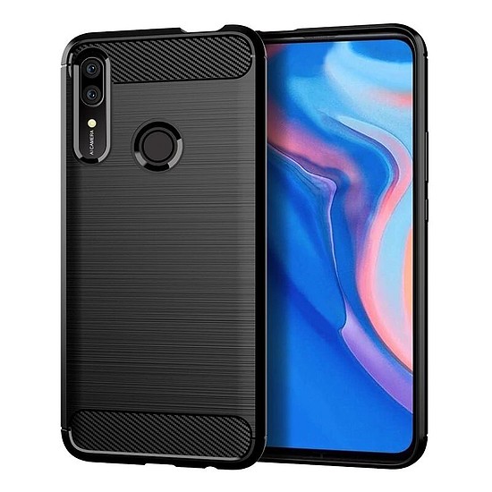 Techsuit - karbon szilikon - Huawei P Smart Z - fekete (KF23446)