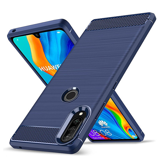 Techsuit - karbon szilikon - Huawei P30 Lite / P30 Lite New Edition - kék (KF2327955)