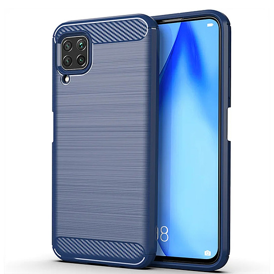 Techsuit - karbon szilikon - Huawei P40 Lite - kék (KF2327956)