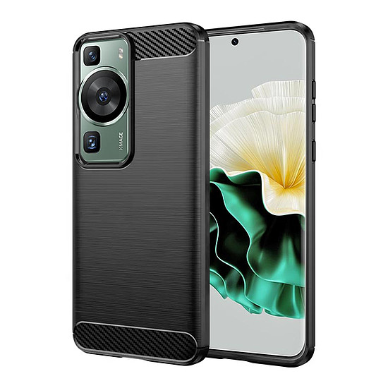 Techsuit - karbon szilikon - Huawei P60 / P60 Pro - fekete (KF2312526)