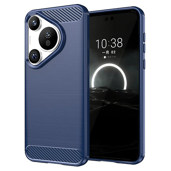 Techsuit - karbon szilikon - Huawei Pura 70 - kék (KF2328126)