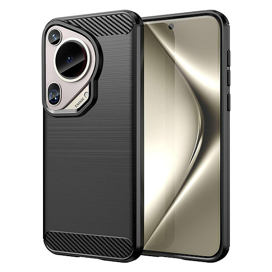 Techsuit - karbon szilikon - Huawei Pura 70 Ultra - fekete (KF2328129)