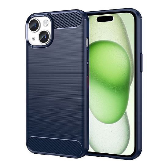 Techsuit - karbon szilikon - iPhone 15 Plus - kék (KF2327984)