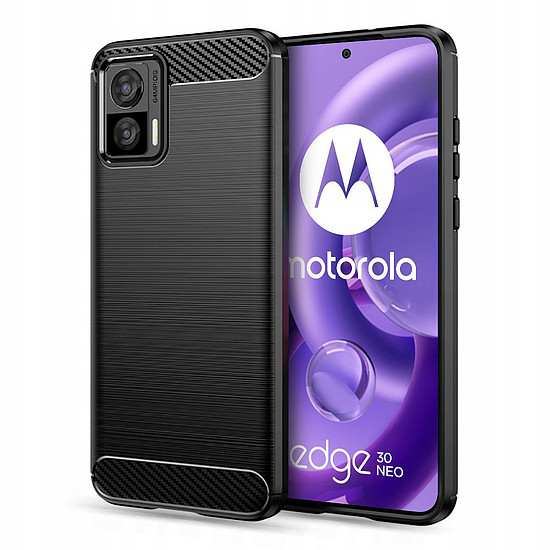 Techsuit - karbon szilikon - Motorola Edge 30 Neo - fekete (KF2310773)